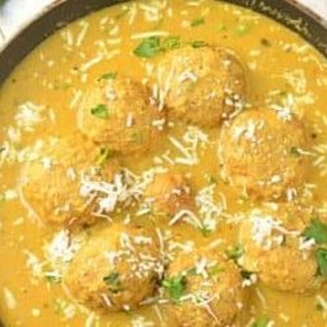 Malai Kofta with W. Rice.