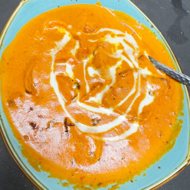 Shahi Paneer Curry With Rice.