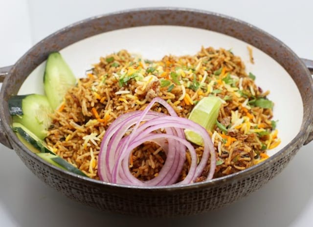 Veggie Creamy Biryani.