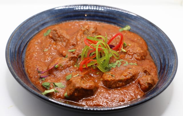 Lamb Korma Curry With Rice.