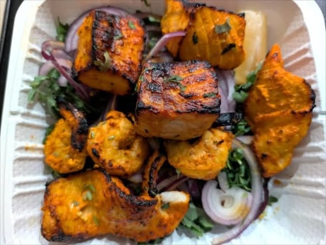 Ajwaini Paneer Tikka.
